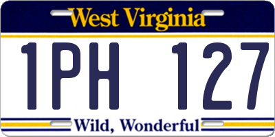 WV license plate 1PH127