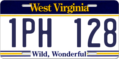 WV license plate 1PH128