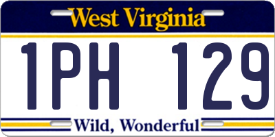 WV license plate 1PH129