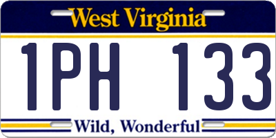 WV license plate 1PH133