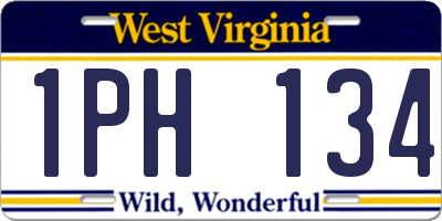 WV license plate 1PH134
