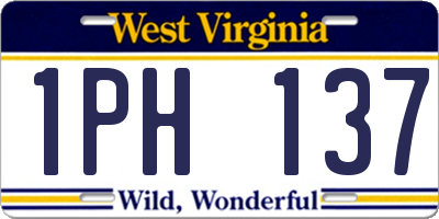WV license plate 1PH137