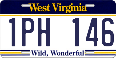 WV license plate 1PH146