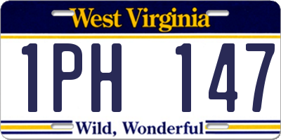 WV license plate 1PH147