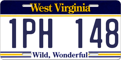 WV license plate 1PH148