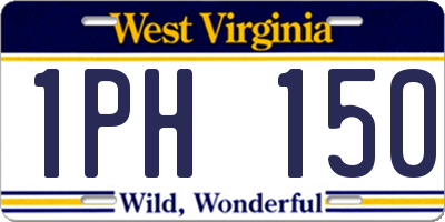 WV license plate 1PH150