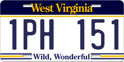 WV license plate 1PH151