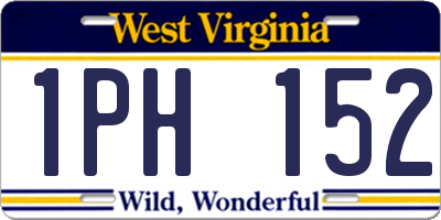 WV license plate 1PH152