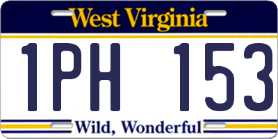 WV license plate 1PH153