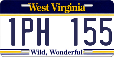 WV license plate 1PH155