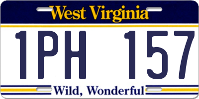 WV license plate 1PH157