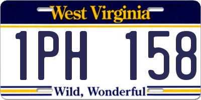 WV license plate 1PH158