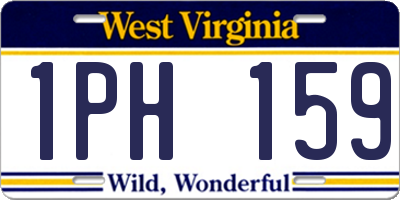 WV license plate 1PH159
