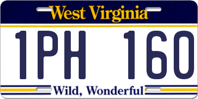 WV license plate 1PH160