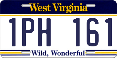 WV license plate 1PH161