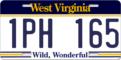 WV license plate 1PH165