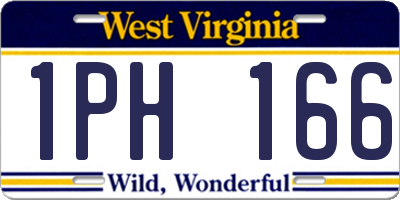 WV license plate 1PH166