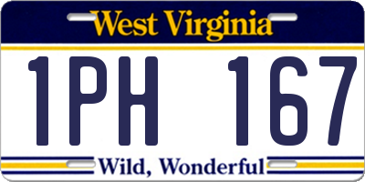 WV license plate 1PH167