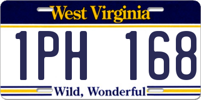 WV license plate 1PH168