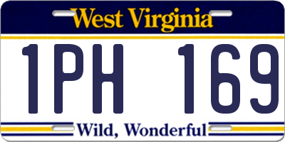 WV license plate 1PH169