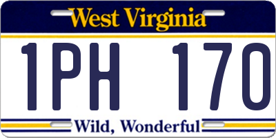 WV license plate 1PH170