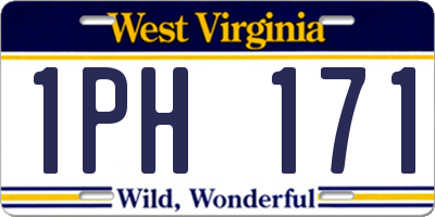 WV license plate 1PH171