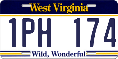 WV license plate 1PH174