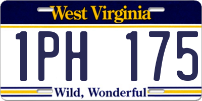 WV license plate 1PH175