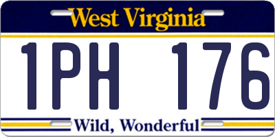 WV license plate 1PH176