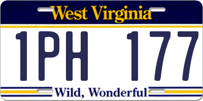 WV license plate 1PH177