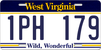WV license plate 1PH179