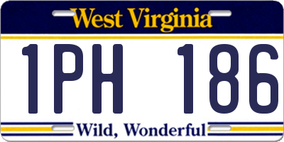 WV license plate 1PH186