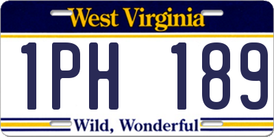 WV license plate 1PH189