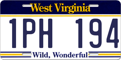 WV license plate 1PH194