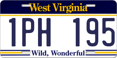 WV license plate 1PH195