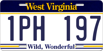 WV license plate 1PH197