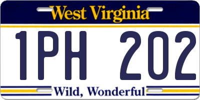 WV license plate 1PH202
