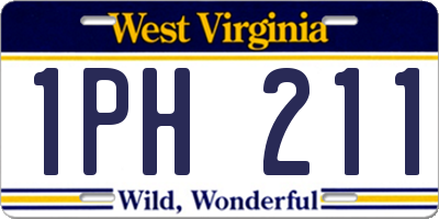 WV license plate 1PH211