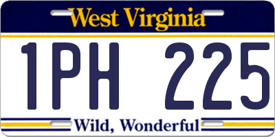 WV license plate 1PH225