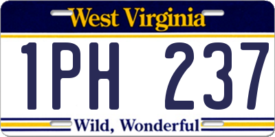 WV license plate 1PH237