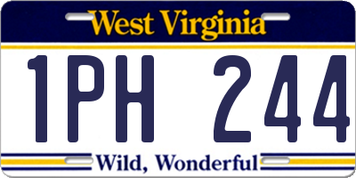 WV license plate 1PH244