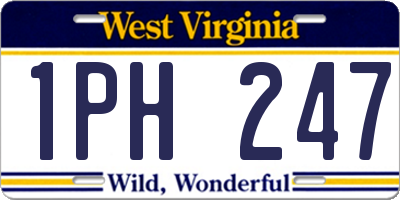 WV license plate 1PH247