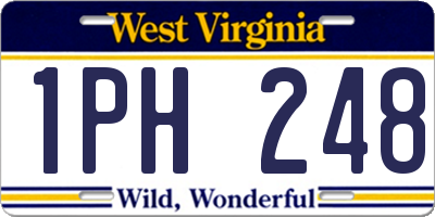 WV license plate 1PH248