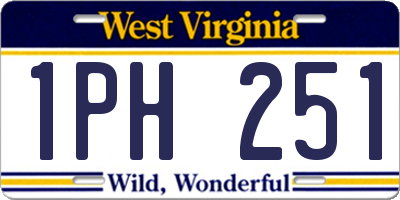 WV license plate 1PH251