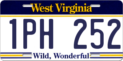WV license plate 1PH252
