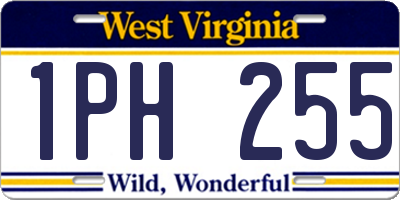 WV license plate 1PH255