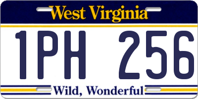 WV license plate 1PH256