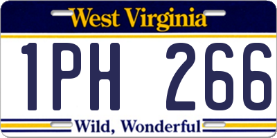 WV license plate 1PH266