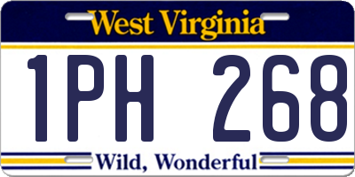 WV license plate 1PH268