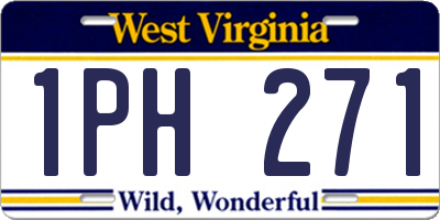 WV license plate 1PH271